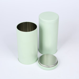 Hộp thiếc kim loại trống đựng trà matcha, bao bì hình trụ in logo tùy chỉnh, bán buôn, đạt chuẩn thực phẩm - Product Image 4