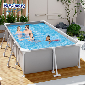 <span class=keywords><strong>Piscine</strong></span> <span class=keywords><strong>Bestway</strong></span> <span class=keywords><strong>Rectangulaire</strong></span> Portable en PVC Gris Métallisé pour Adultes Nouveauté - Product Image 2