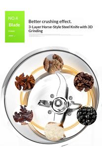 เครื่องบดสแตนเลส 100 กรัม ความเร็วสูง แบบแตกผนัง ขนาดเล็ก สำหรับใช้ในครัวเรือน - Product Image 5