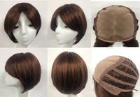 Perruque synthétique haut de gamme Futura Kanekalon grise, coupe pixie courte, perruque bouclée blond doré, résistante à la chaleur