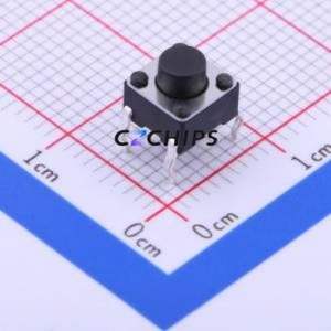 TC-1102-C-D-B Tactile Switch Through hole Component THT-4P,6x6mm Switch Single Pole Single Throw Round Button 2.6N Through Hole - Product Image 1