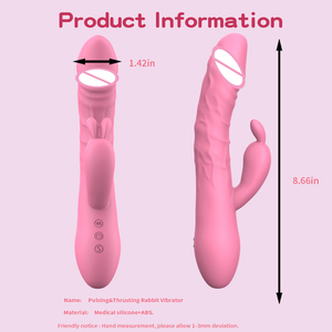 Vibratori Rabbit per Punto G Impermeabili, <span class=keywords><strong>Stimolatore</strong></span> Clitorideo Ricaricabile con 10 Vibrazioni e 10 Movimenti di Pulsazione e Spinta - Product Image 6