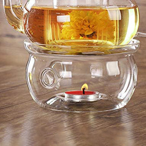 Service à thé en verre transparent avec chauffe-thé <span class=keywords><strong>et</strong></span> tasses - Product Image 3
