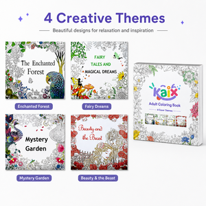 KAIX <span class=keywords><strong>Libro</strong></span> da Colorare per Adulti in Inglese, Grande Formato, 24 Pagine, Arte Floreale da Giardino per Alleviare lo Stress, Regalo, Fornitura al Dettaglio - Product Image 1