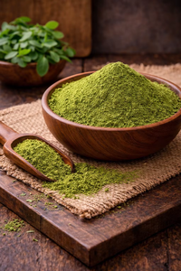 Poudre de feuilles de Moringa biologique pure et naturelle Merava Global, 100 % naturelle, qualité alimentaire, testée en laboratoire, sachets de 100 g, antioxydant, santé digestive - Product Image 3