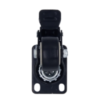 Roues de chaise de bureau en fer PU pivotantes légères personnalisées bon marché de 1,5 pouce avec frein