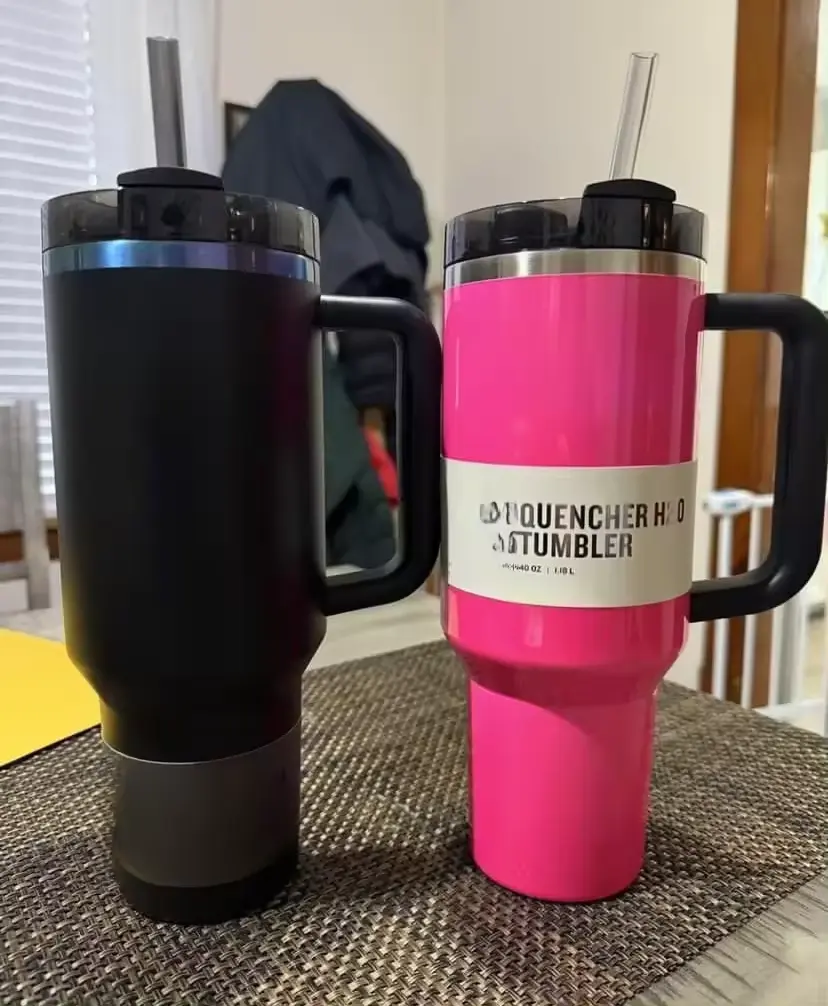 Oem 2024 Hete Elektrische Roze En Neon Groen En Neon Oranje 40Oz Nieuwe Tumbler Elektrische Roze Dubbele Muur Quencher Met Handvat