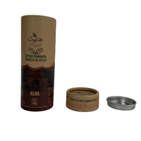 Tube en papier kraft écologique de qualité alimentaire, shaker pour cosmétiques, poudre, cylindre, conteneur, fil dentaire, boîte ronde en papier avec couvercle en étain
