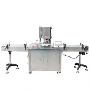 Machine de scellage sous vide automatique électrique de type traversant pour la mise en conserve de viande, de sardines et l'emballage de boissons - Product Image 1