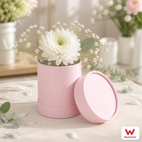 Boîte à fleurs en papier tube rond, logo personnalisé, emballage cadeau cylindrique OEM, directement de l'usine pour les fleuristes et les acheteurs en gros de produits artisanaux