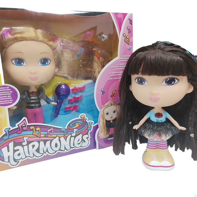 Black Big-headed Doll Toy with Sound and Multiple Functions; Doll with Combable Hair; Custom and OEM Services Available