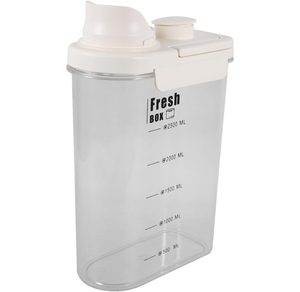 Taza medidora para verter, tarro dispensador hermético para almacenamiento de alimentos con tapas para almacenamiento de cereales - Product Image 1