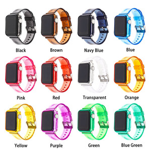 38mm 45mm 49mm trasparente colorato cinturini per orologi per <span class=keywords><strong>Apple</strong></span> <span class=keywords><strong>I</strong></span> <span class=keywords><strong>Watch</strong></span> Series 9 8 7 <span class=keywords><strong>6</strong></span> 5 4 3 2 1 - Product Image 2
