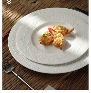 Platos de Cerámica al por Mayor, Platos Blancos Grandes para Restaurante, Platos de Cerámica Modernos para Hotel y Restaurante - Product Image 5