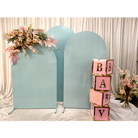 Boîte de douche de bébé en gros pour fête de mariage, anniversaire, décoration de douche de bébé, cadre en métal moderne, toile de fond d'arc