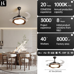 DC Motor Retractable <b>Ceiling</b> Mount <b>Fan</b> with <b>LED</b> Bright <b>Light</b> Invisible Blade Remote Control 6-Speed 30-34dB Quiet Dimmable - Product Image 5