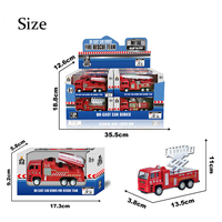 Modèle de camion de pompiers pour enfants Véhicules & Race 4 Pack & Race pull back car toy