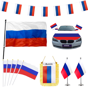 100% di fabbrica in poliestere russo federazione auto bandiera portabandiera e copertura auto con Logo personalizzato appeso stamina per auto e tavoli - Product Image 2