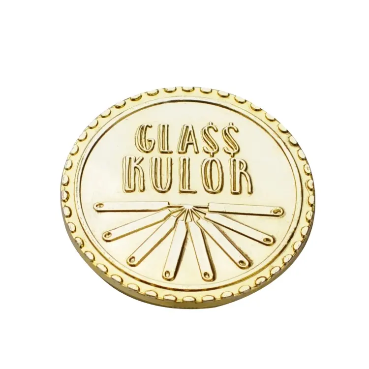 Promotion Custom Günstige Verschiedene Arten Gold Farbe Kunststoff Token Münze