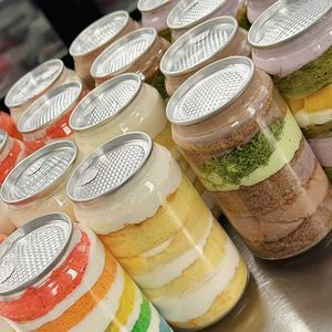 Boîtes en plastique PET transparentes en gros, 250 ml, 330 ml, 500 ml, avec opercule à anneau, sans BPA, pour desserts, bonbons et poudings - Product Image 3