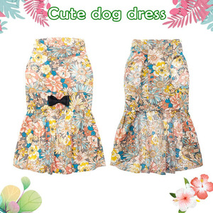 Vacances quotidiennes porter des animaux <span class=keywords><strong>de</strong></span> compagnie chiot jupe motifs <span class=keywords><strong>de</strong></span> fleurs fleurs mignonnes fille chien robe vêtements pour animaux <span class=keywords><strong>de</strong></span> compagnie - Product Image 2