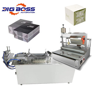 Bán tự động giấy bóng kính máy bao bì Doanh Nghiệp Nhỏ đóng gói overwrapping máy cho mỹ phẩm nước hoa trà hộp bên gấp - Product Image 1