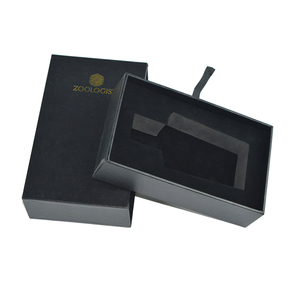Boîte à tiroirs coulissants longs en noir et beige, style Oud <span class=keywords><strong>Pizza</strong></span> Slice, avec tiroir cylindrique coulissant en relief, boîte cadeau - Product Image 5