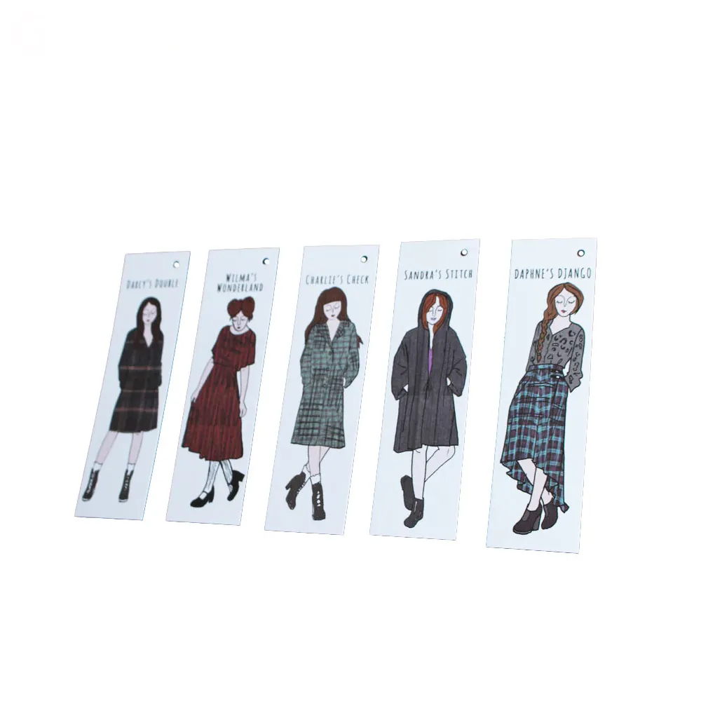 fashion clothing brand paper labels swing tag for clothing/paper hang tag with string