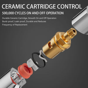 מפעל oem מחיר מסחרי 1/2 זווית לעצור שסתום מים רב תפקודי חדר אמבטיה 90 מעלות פליז כרום גימור מחסנית קרמיקה - Product Image 6