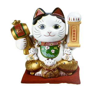 Interesantes y Delicadas Piezas Decorativas de Cerámica y Esmalte con Forma de Gato de la Fortuna para el Hogar - Product Image 1