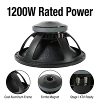 Subwoofer professionnel 18 pouces 1500W AES, bobine vocale 4 pouces, 96dB haute sensibilité, boîtier métallique, pour sonorisation live et discothèques