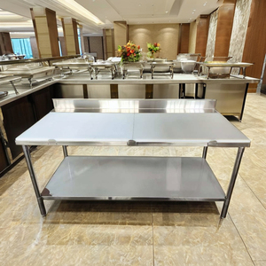 Tavolo da Lavoro Commerciale OEM ODM Xiangying in <span class=keywords><strong>Acciaio</strong></span> Inox 304 con Piano in Polimero, Spessore 3/4'', Certificato NSF - Product Image 2