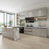 Cuisine moderne modulaire, meubles de cuisine sur mesure avec plan de travail en pierre artificielle pour villa, appartement, projet résidentiel