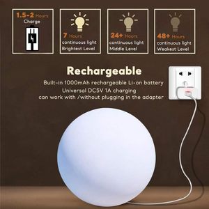<span class=keywords><strong>Lampe</strong></span> de nuit intérieure/extérieure sans fil 16 couleurs RVB LED Ball Light Dimmable & Waterproof avec télécommande AC Powered - Product Image 5