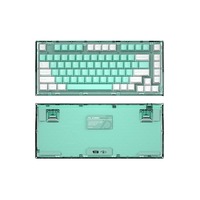 Clavier mécanique FL ESPORTS Q75 82 touches 75% Tri-mode BT sans fil, boîtier PC transparent, Gasket, Hot-swappable, RGB, 3000mAh