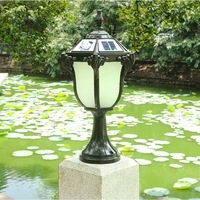 Lampe murale solaire moderne à LED avec abat-jour en verre, étanche, pour extérieur, maison, villa, hôtel, cour, aménagement paysager