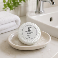Savon de Luxe 5 Étoiles pour Hôtels, Vente en Gros, 15g, Portable, Jetable, Savon de Voyage pour Clients, Logo Personnalisé, Hydratant, Glycérol, Salle de Bain Spa