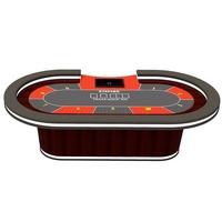 Table de Poker Texas garde Poker, en Led rouge, avec plateau à jetons