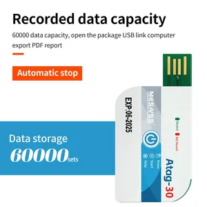 เครื่องบันทึกข้อมูลอุณหภูมิแบบ USB รุ่น Temp016 พร้อมรายงานการเตือนสูงสุด 180 วัน แบบใช้แล้วทิ้ง - Product Image 3