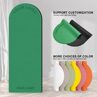 Tapis de yoga d'entraînement de studio de Pilates en caoutchouc naturel semi-circulaire de 5 mm d'épaisseur, doux, avec logo personnalisé, fabriqué par Sansd Factory