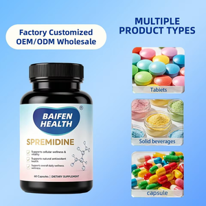 Spermidina a Granel de Marca Privada OEM/ODM, 99% 14mg, Spermidina 3HCL de Alta Pureza, Extracto de Germen de Trigo, Cápsulas Herbales para Hombres y Mujeres - Product Image 1