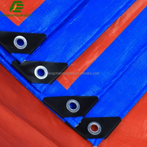 UVプロテクト新しい<span class=keywords><strong>Hdpe</strong></span>ターポリン生地白い防水カバーシートアイレット付き - Product Image 4