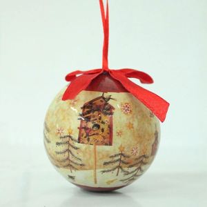 Ornements d'arbre de Noël, boule en polyfoam, impression UV couleur pleine, 7,5 cm, ruban, décoration intérieure/extérieure - Product Image 4