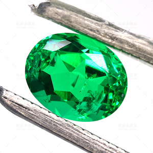 Colombian Emerald 8x10mm Oval Lab Created Green Gemstone For Jewelry Making - Product Image 4
