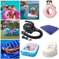 Pompe électrique pour matelas gonflables, matelas pneumatique, piscine, radeau, bateau, pompe électrique rapide, noir