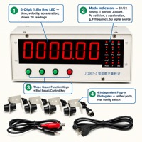 Compteur numérique à 6 chiffres avec minuterie, fréquencemètre et sortie de signal, 4 photocellules pour laboratoire de mécanique physique