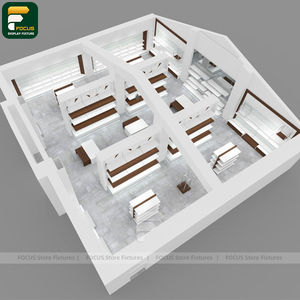 Étagère de présentation de vêtements élégante, comptoir de vêtements, vitrine de vêtements, meuble en verre - Product Image 6