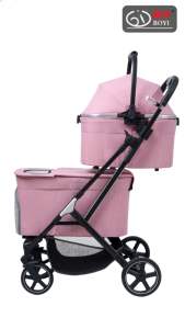 Carrito para perros barato, cochecito ligero plegable para mascotas, cochecito doble para mascotas - Product Image 2