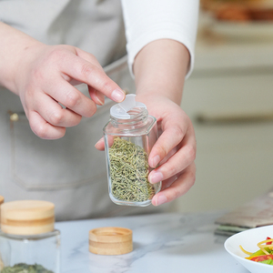 Thủy Tinh Gia Vị Chai Tre Nắp Bằng Gỗ Gia Vị Organizer Gia Vị Giá Với Lọ Chai Cho Gia Vị Bột - Product Image 4