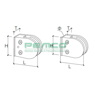 D en Alliage De Zinc En forme de rampes d'escalier en <span class=keywords><strong>verre</strong></span> clip de <span class=keywords><strong>fixation</strong></span> <span class=keywords><strong>pince</strong></span> - Product Image 6